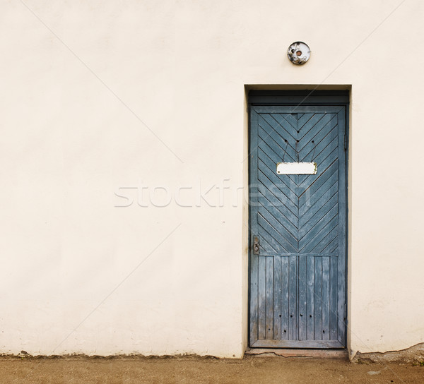 Vintage двери синий пусто белый улице Сток-фото © vkraskouski