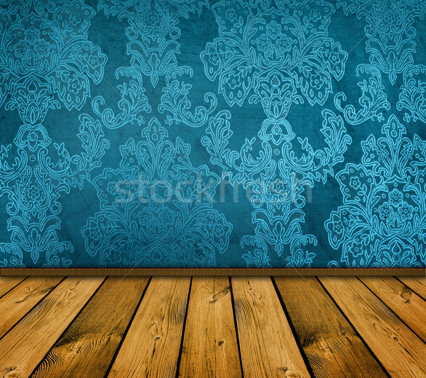 Scherp Blauw vintage interieur soortgelijk Stockfoto © vkraskouski