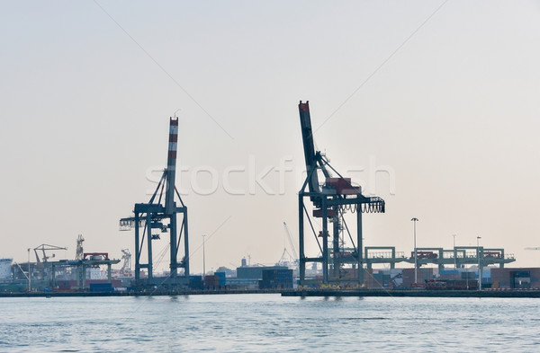 Rotterdam mare carico porta skyline acqua Foto d'archivio © vlaru