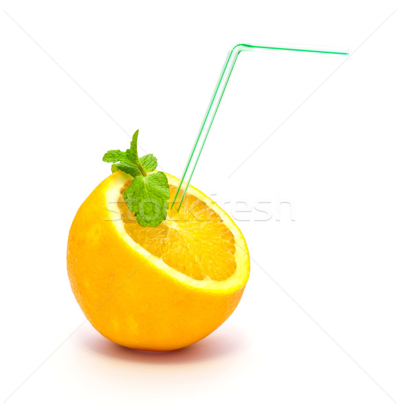 Arancione paglia bianco alimentare estate bere Foto d'archivio © vlaru