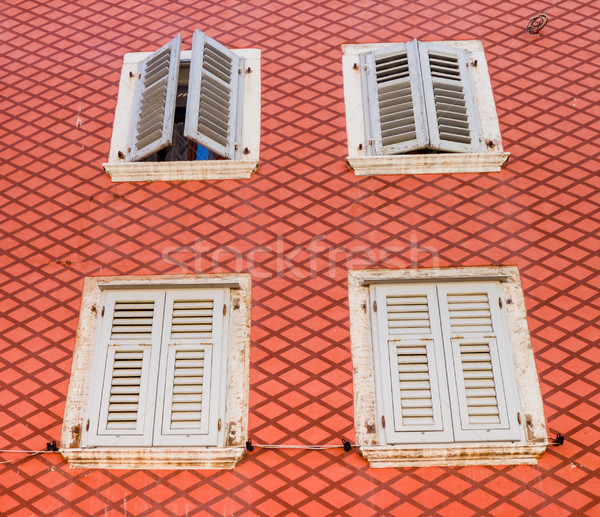 Windows muri città vecchia Croazia costa Europa Foto d'archivio © vlaru