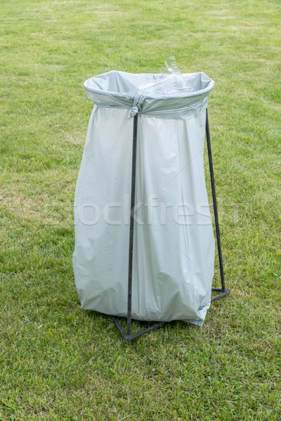 trashcan - a plastic garbage bag on an iron frame Stock photo © vlaru