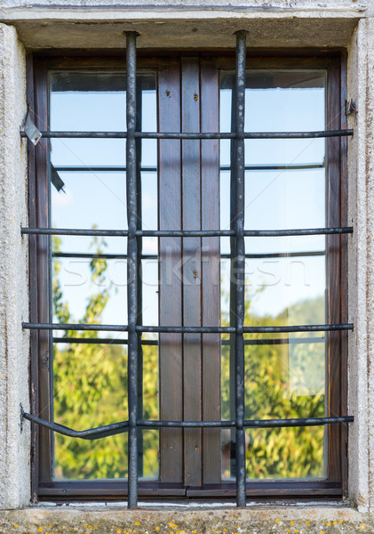 old window with metal bars  Stock photo © vlaru