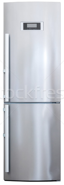 Moderno frigorifero fronte view isolato bianco Foto d'archivio © vlaru