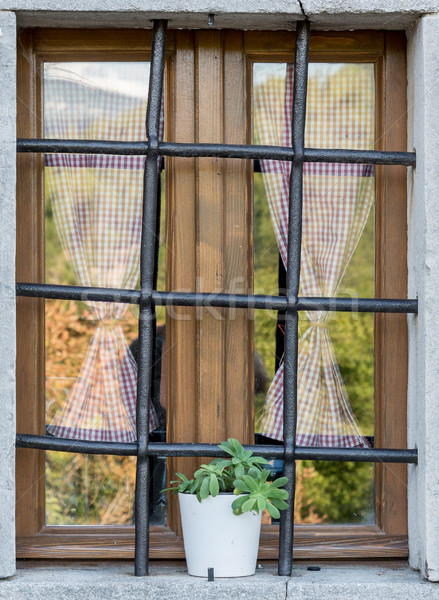 old window with metal bars Stock photo © vlaru