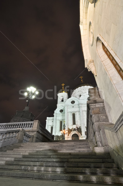 Christ the Saviour Cathedral at night. Moscow. Russia Stock photo © vlaru