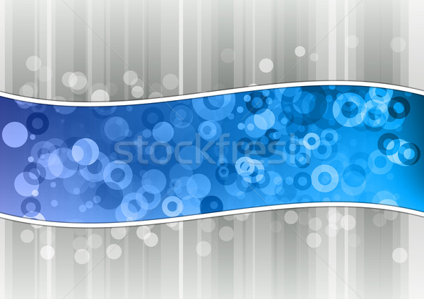 Onda azul círculos abstrato projeto padrão Foto stock © vlastas