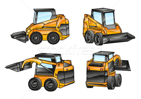 isolated excavators Stock photo © vlastas