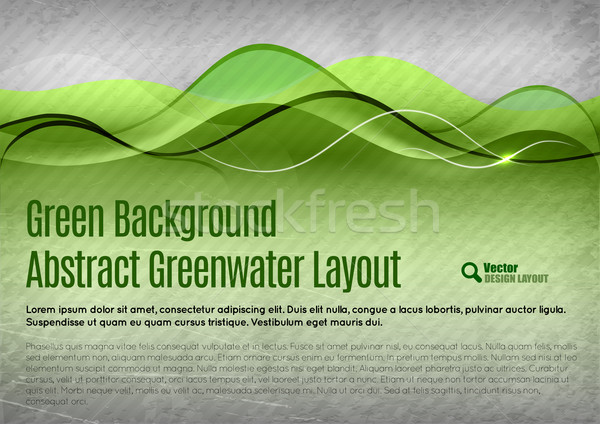 綠色 水 向量 抽象 佈局 光 商業照片 © vlastas