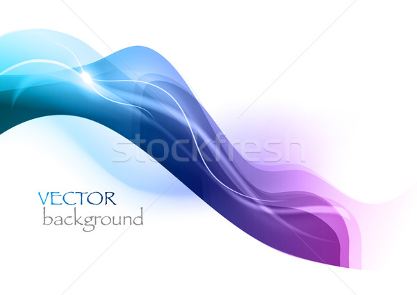 Mavi dalga beyaz ışık dizayn web Stok fotoğraf © vlastas