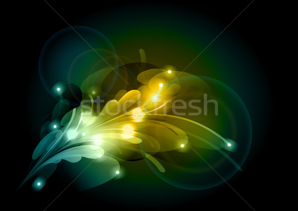 Sombre résumé forme abstraite design art vert [[stock_photo]] © vlastas