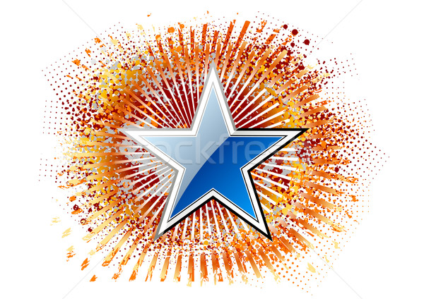 Blauw star Rood abstract licht Stockfoto © vlastas