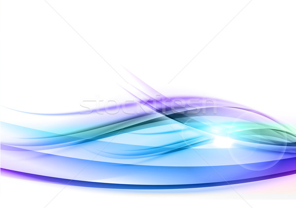 Azul formas abstrato branco arte onda Foto stock © vlastas