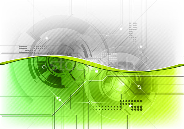 зеленый Tech волна компьютер интернет фон Сток-фото © vlastas