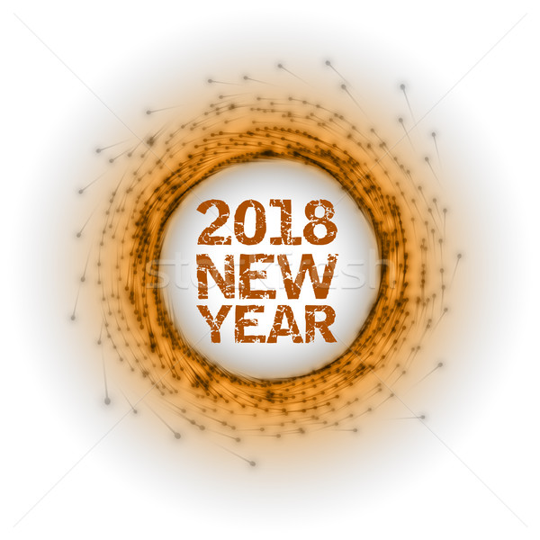 Ano novo abstrato fogos de artifício círculo novo fundo Foto stock © vlastas