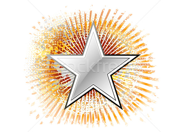 Zilver star ontwerp grafische logo object Stockfoto © vlastas