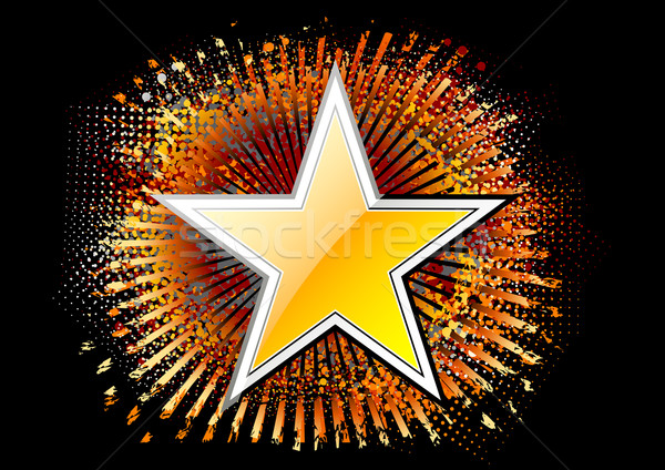 Gouden star goud brand abstract licht Stockfoto © vlastas