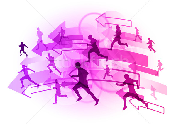purple runners Stock photo © vlastas
