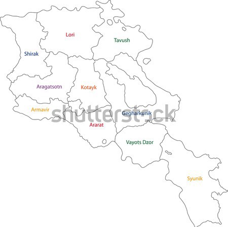 Grigio settentrionale mappa amministrativa città asian Foto d'archivio © Volina