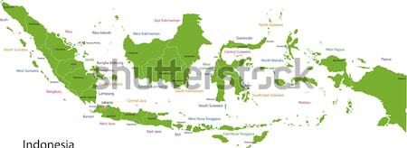 Grey Indonesia map Stock photo © Volina