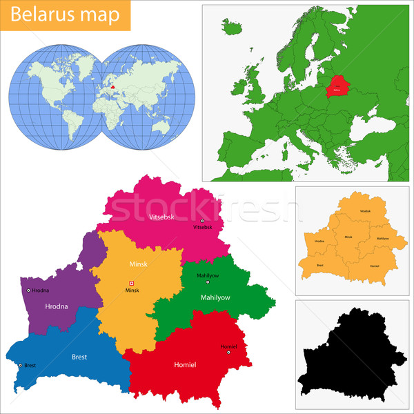 Belarus map Stock photo © Volina