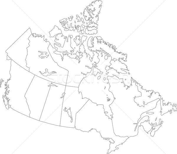 Outline Canada map Stock photo © Volina
