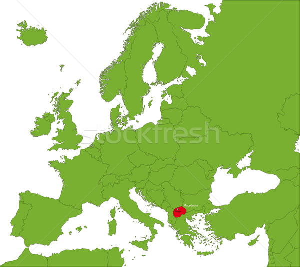 Macedonia map Stock photo © Volina