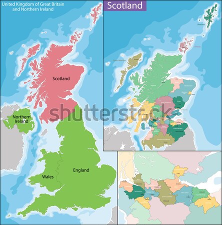Stock photo: Map of Wales