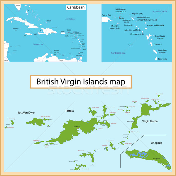 British Virgin Islands map Stock photo © Volina