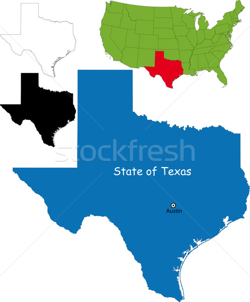 Texas térkép illusztráció USA vidék keret Stock fotó © Volina