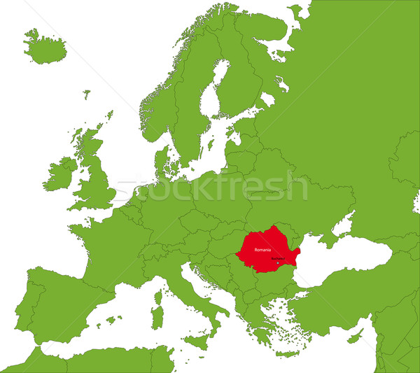 Romania map Stock photo © Volina
