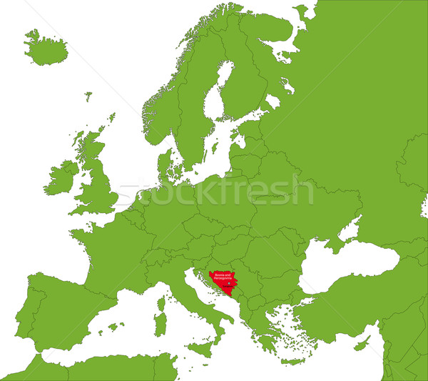 Bosnia and Herzegovina map Stock photo © Volina