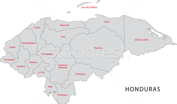 Siyah Honduras harita bölüm şehir Stok fotoğraf © Volina