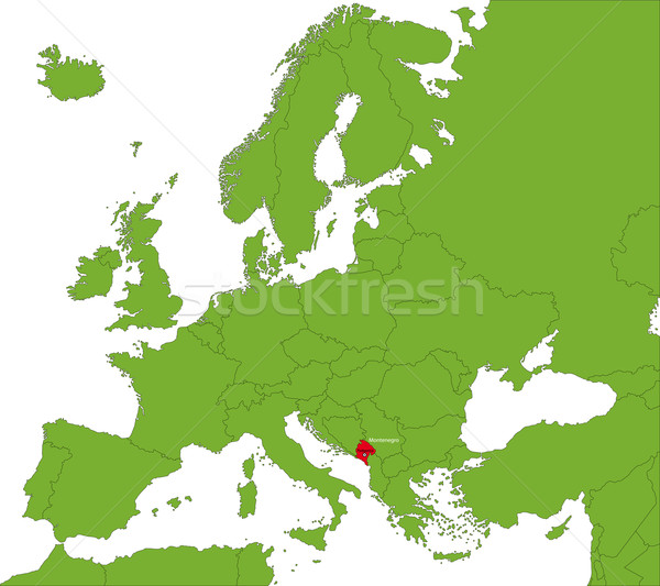 Montenegro map Stock photo © Volina