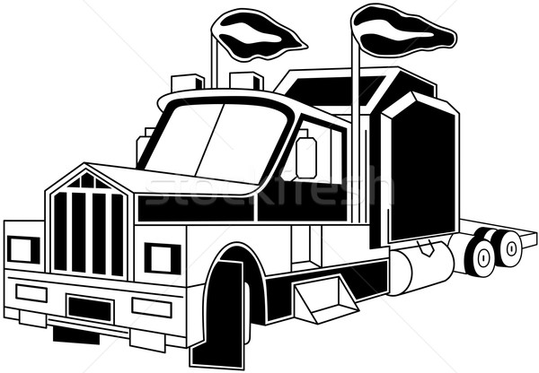 Semi truck Stock photo © Volina