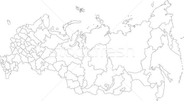 ストックフォト: ロシア · 地図 · 行政の · ロシア · 市