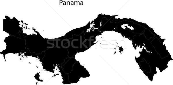 Zwarte Panama kaart stad ontwerp achtergrond Stockfoto © Volina