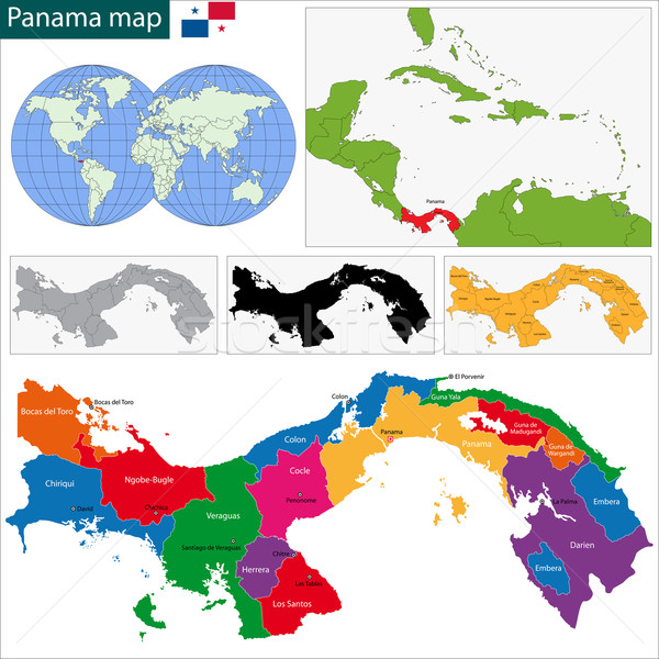 Panama map Stock photo © Volina