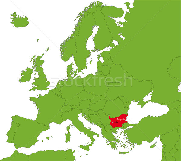 Bulgaria map Stock photo © Volina