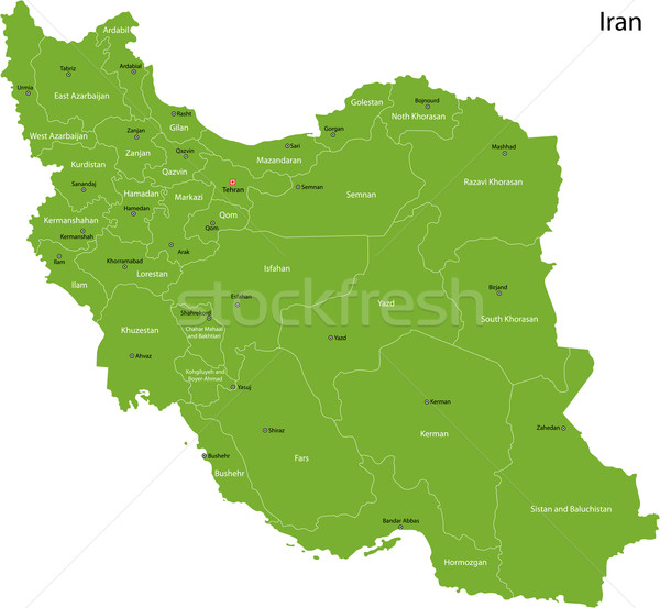 Green Iran map Stock photo © Volina