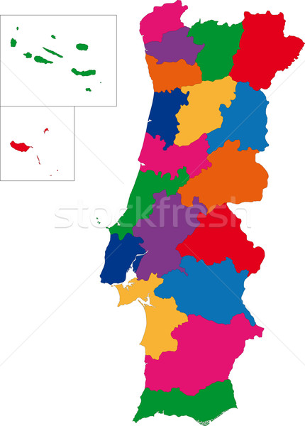 Portugal map Stock photo © Volina
