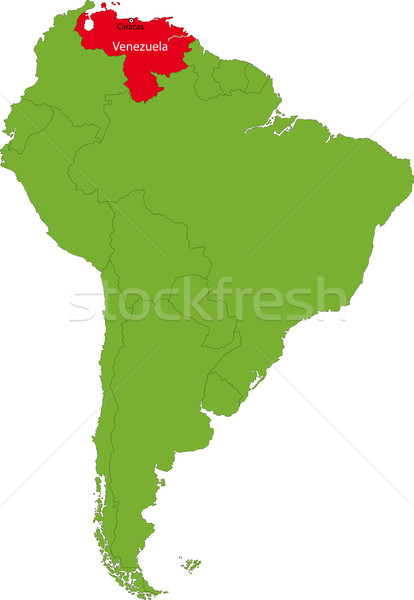 ベネズエラ 地図 場所 デザイン 色 ストックフォト © Volina
