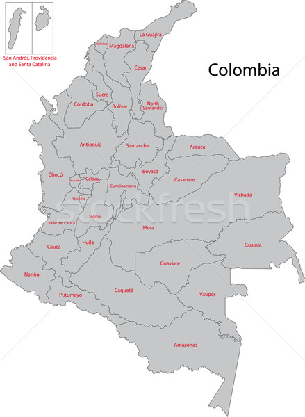 Colômbia mapa administrativo projeto fundo traçar Foto stock © Volina