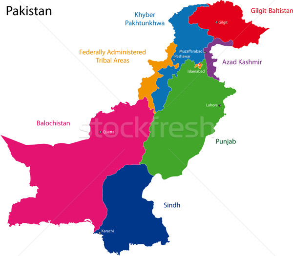 Pakistan map Stock photo © Volina