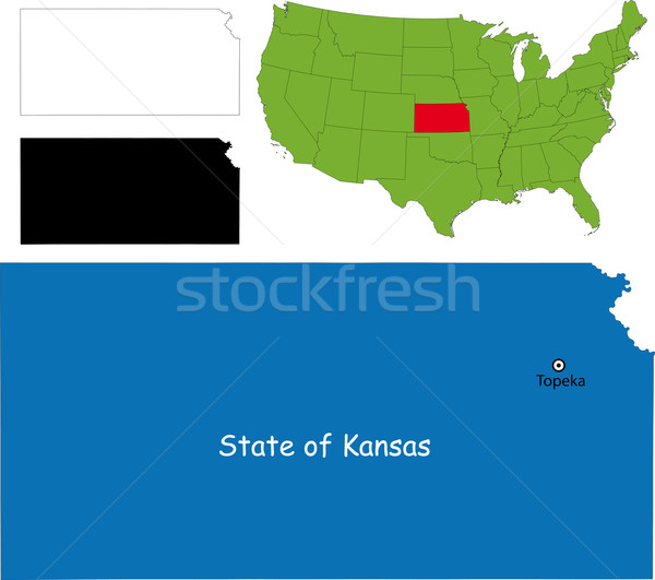 Kansas map Stock photo © Volina