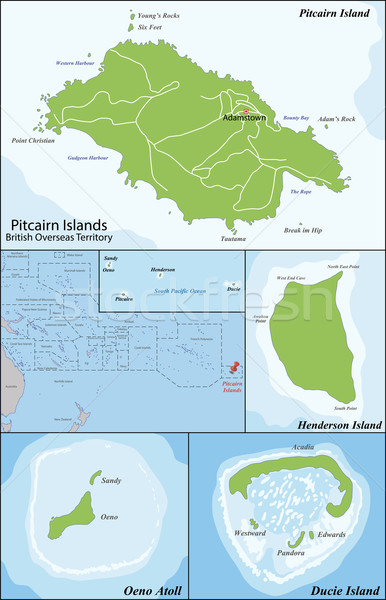 Pitcairn Islands map Stock photo © Volina