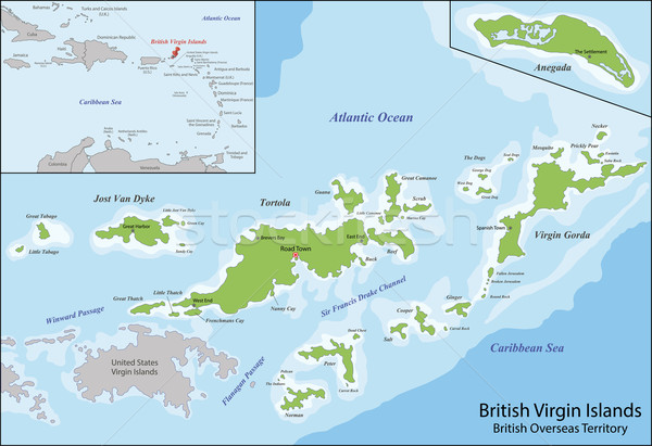 British Virgin Islands map Stock photo © Volina