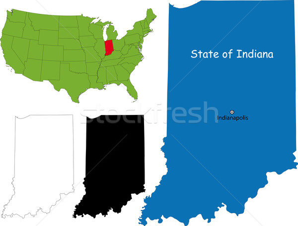 Indiana map Stock photo © Volina