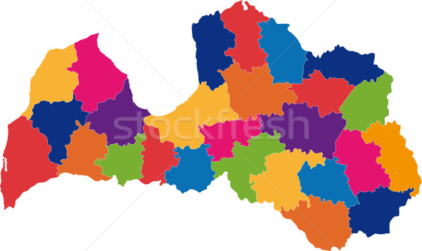 Latvia map Stock photo © Volina