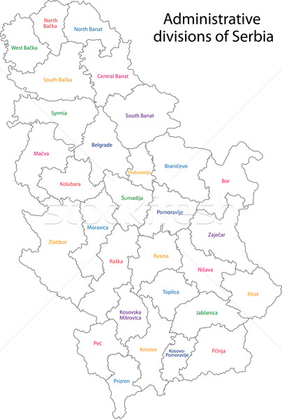 Outline Serbia map Stock photo © Volina